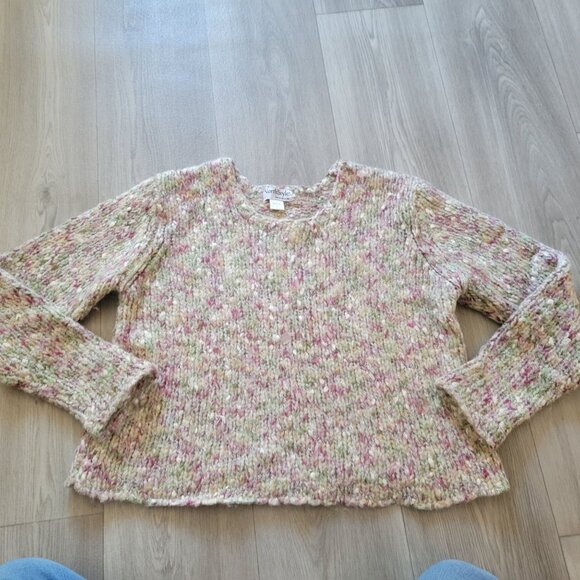 NorthStyle Womens Multicolor Textured Knit Mohair Blend Sweater Size L - Picture 3 of 4